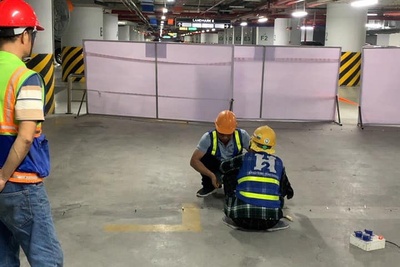 Thi công gờ giảm tốc hầm để xe tối ưu